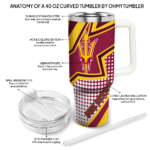 personalized arizona state sun devils arrow burst maroon curved tumbler best selling.webp