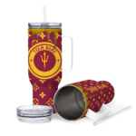 personalized arizona state sun devils bullseye drips maroon curved tumbler best selling.webp