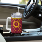 personalized arizona state sun devils bullseye drips maroon curved tumbler best selling.webp
