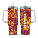 personalized arizona state sun devils burst swirl maroon curved tumbler best selling.webp