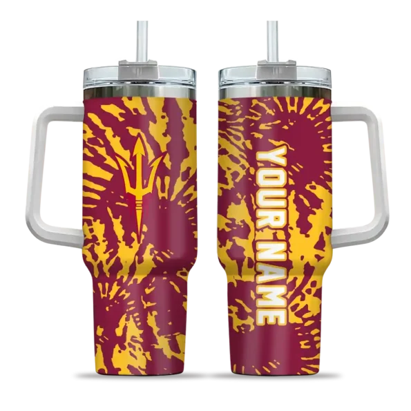 personalized arizona state sun devils burst swirl maroon curved tumbler best selling.webp