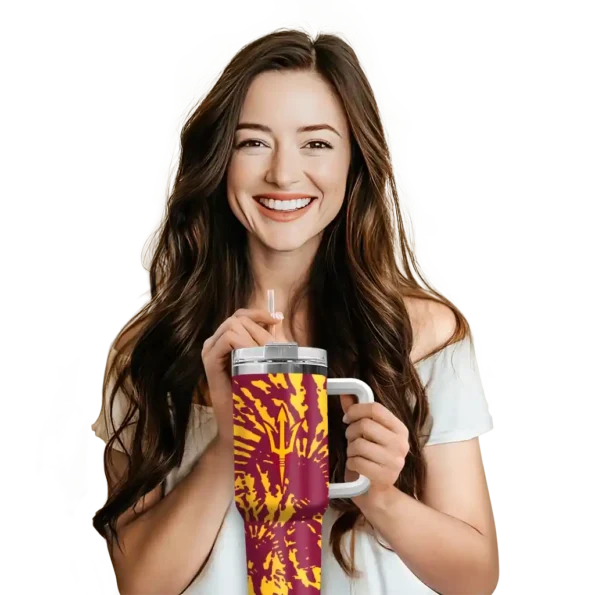 personalized arizona state sun devils burst swirl maroon curved tumbler premium grade.webp