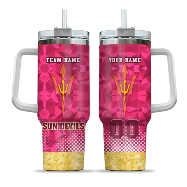 personalized arizona state sun devils geometric prism maroon curved tumbler best selling.webp