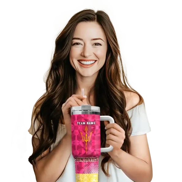 personalized arizona state sun devils geometric prism maroon curved tumbler premium grade.webp