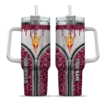 personalized arizona state sun devils leopard zipper maroon curved tumbler best selling.webp