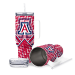personalized arizona wildcats chevron angle red curved tumbler best selling.webp