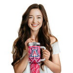 personalized arizona wildcats chevron angle red curved tumbler best selling.webp