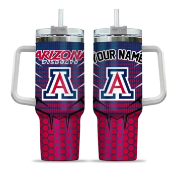 personalized arizona wildcats hex texture red curved tumbler best selling.webp