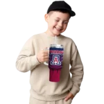 personalized arizona wildcats hex texture red curved tumbler best selling.webp