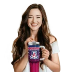 personalized arizona wildcats hex texture red curved tumbler best selling.webp