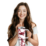 personalized arkansas razorbacks camo mashup red white curved tumbler best selling.webp