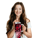 personalized arkansas state red wolves arrow burst scarlet curved tumbler best selling.webp
