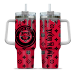 personalized arkansas state red wolves bullseye drips scarlet curved tumbler best selling.webp