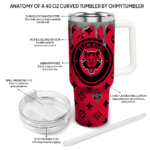 personalized arkansas state red wolves bullseye drips scarlet curved tumbler best selling.webp