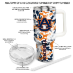 personalized auburn tigers camo mashup navy blue white curved tumbler best selling.webp