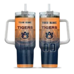personalized auburn tigers gradient dots navy blue curved tumbler best selling.webp