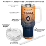 personalized auburn tigers gradient dots navy blue curved tumbler best selling.webp