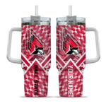 personalized ball state cardinals chevron angle red curved tumbler best selling.webp