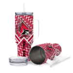personalized ball state cardinals chevron angle red curved tumbler best selling.webp