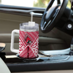 personalized ball state cardinals chevron angle red curved tumbler best selling.webp
