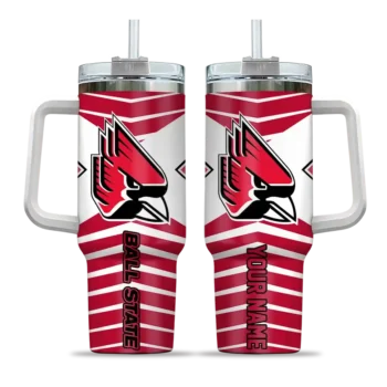 personalized ball state cardinals chevron layers red curved tumbler best selling.webp