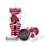 personalized ball state cardinals chevron layers red curved tumbler best selling.webp