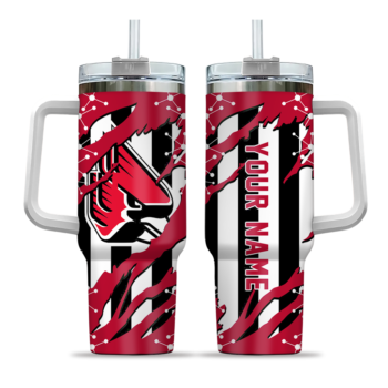 personalized ball state cardinals claw cut red black curved tumbler best selling.webp