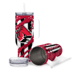 personalized ball state cardinals claw cut red black curved tumbler best selling.webp