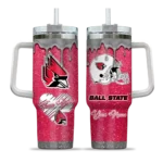 personalized ball state cardinals heart helmet motif red curved tumbler best selling.webp