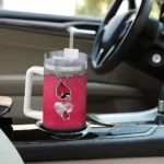 personalized ball state cardinals heart helmet motif red curved tumbler best selling.webp
