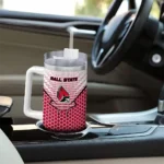 personalized ball state cardinals hex texture red curved tumbler best selling.webp