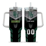 personalized baylor bears arrow armor green black curved tumbler best selling.webp
