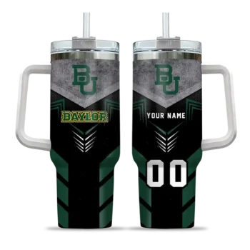 personalized baylor bears arrow armor green black curved tumbler best selling.webp