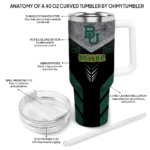 personalized baylor bears arrow armor green black curved tumbler best selling.webp