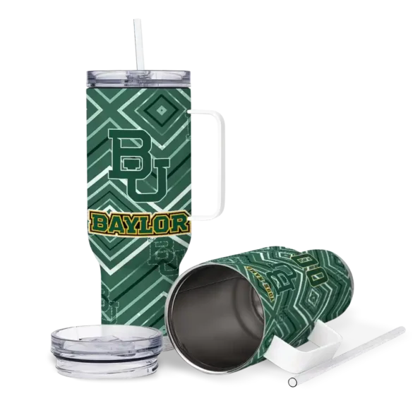 personalized baylor bears bold diamonds green curved tumbler high quality.webp