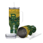 personalized baylor bears chevron stripe green curved tumbler best selling.webp
