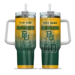 personalized baylor bears gradient dots green curved tumbler best selling.webp