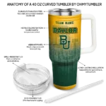 personalized baylor bears gradient dots green curved tumbler best selling.webp