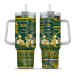 personalized baylor bears honey streaks green curved tumbler best selling.webp
