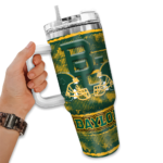 personalized baylor bears honey streaks green curved tumbler best selling.webp