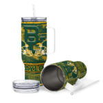 personalized baylor bears honey streaks green curved tumbler best selling.webp