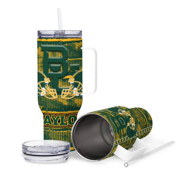 personalized baylor bears honey streaks green curved tumbler high quality.webp