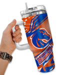 personalized boise state broncos abstract paths orange curved tumbler best selling.webp