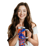 personalized boise state broncos abstract paths orange curved tumbler best selling.webp
