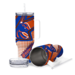 personalized boise state broncos arrow burst orange curved tumbler best selling.webp