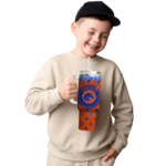 personalized boise state broncos bullseye drips orange curved tumbler best selling.webp