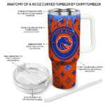 personalized boise state broncos bullseye drips orange curved tumbler best selling.webp