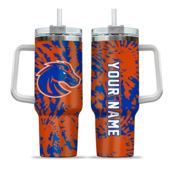 personalized boise state broncos burst swirl orange curved tumbler best selling.webp