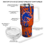 personalized boise state broncos burst swirl orange curved tumbler best selling.webp