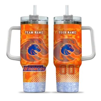 personalized boise state broncos geometric prism orange curved tumbler best selling.webp